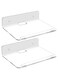 2 Pack Acrylic Floating Shelves for Wall, Wall Mounted Hanging Display Shelves for Plants, Adhesive Wall Display Shelf Stand, Adhesive Shelf for Bedroom, Picture Toy Clear Display Shelf(8 x 6 Inch)