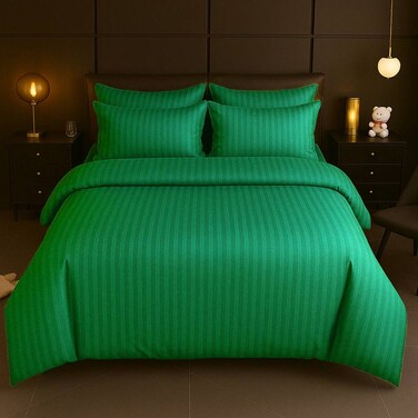 طقم غطاء لحاف مكون من 6 قطع - مقاس سوبر كينج، يتضمن غطاء لحاف واحد (240 × 260 سم)، وملاءة سرير واحدة (200 × 200 + 30 سم) و4 أكياس وسادة (53 × 75 سم)