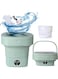 Portable Washing 6.5L Machine, Foldable Small Washing Machine with Blue Light Sterilization, High Capacity Mini Washer with Dehydration Function 3 Modes Deep Cleaning for Underwear,Baby Clothes(Green)