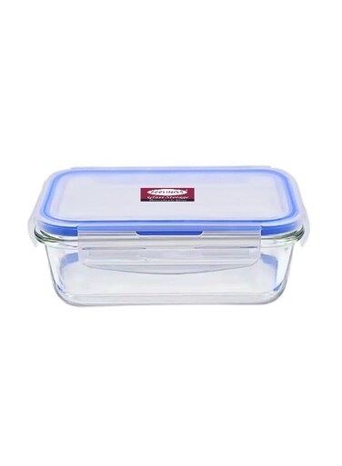 Rectangulat 1 L Glass Food Storage Container, Leak Proof, Microwave Safe, Dishwasher Safe, BPA Free