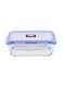 Rectangulat 1 L Glass Food Storage Container, Leak Proof, Microwave Safe, Dishwasher Safe, BPA Free