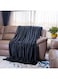 Lightweight Blanket Bed and Sofa 250 GSM Extra Soft Premium Microfiber Black 152x203cm.