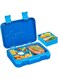 Bento Lunch Box with 6 Compartments, Leak Proof Lunchbox Snack Boxes for Kids, BPA-Free Reusable On-the-Go Meal and Snack Packing Containers, Blue