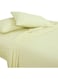 Casa 3 Pieces 1cm Stripe Bed Sheets King (180x200+30 cm) - Soft Satin Sheet Set with Pillowcases - Deep Pocket, Hotel Collection, Luxury Bedding Set include 1 fitted Sheet, 2 Pillowcases -Cream