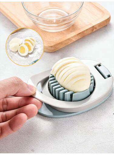 egg slicer is suitable for slicing boiled eggs. It's a multi-functional slicer made of stainless steel wire.