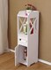 Bathroom Storage Cabinet &acirc;&euro;&ldquo; Narrow PVC Floor Cabinet with Door &amp; Open Shelf, Waterproof Space Saver Organizer for Toilet Side, Small Bathroom, Bedroom, or Kitchen