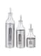 Harmony 2724623293622 Or027 3Pieces Oil And Vinegar Bottle Set, Silver, W 28.2 X H 21.2 D 7.0 Cm