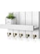 Rebee Vision Key Holder for Wall - Decorative Mail Organizer Wall Mount with 5 Key Hooks for Farmhouse Apartment Essentials - Home Decor for Living Room (Rustic White)