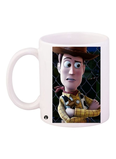 Cartoon Printed Coffee Mug White/Beige/Yellow