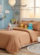 Home Satin Stripped Single Size 4 Piece ( 1 duvet cover - 160*210cm, 1 sheet - 100*200+30cm. 2 pillowcases - 50*75cm.) Bed Linen Satin Striped Brown Tan. Suitable for single bed mattress.