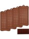 Chocolate Molds, 4PCS Food Grade Silicone Chocolate Bar Mold, DIY Baking &amp; Pastry Tools, Create Delicious Chocolates with Ease (Brown)