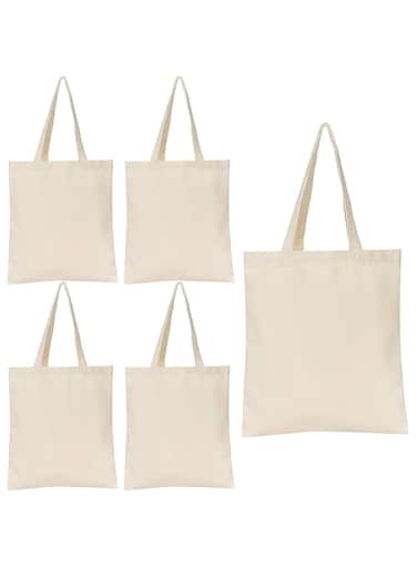 JILLMO 6oz Flat Bags 5 Pack Beige