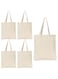 JILLMO 6oz Flat Bags 5 Pack Beige
