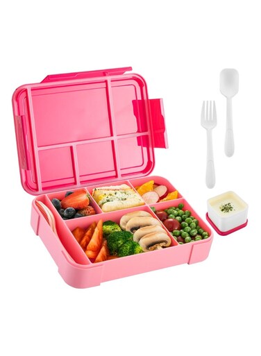 Lunch Box for Kids with Lunchbox Bag Insulated &amp; Leak-Proof, Reusable Kids Bento Lunch Box for Infant Children Teenager Student for Home Scholl Prescholl Daycare Travel Divided Sealed Fruit Box Salad Box , Pink,Work Microwave Oven Heating Bento Box, With Tableware, Suitable For Work And Travel