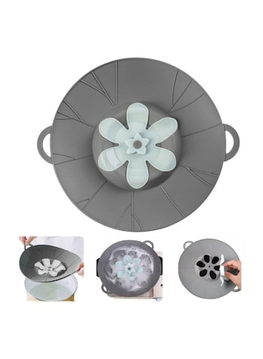 Silicone Spill Stopper Lid Cover, Food Boil-Proof Lid, Pot Cover Spill Stopper Lids, Splash Proof Silicone Pan, 13" Splatter Guard Pot Boil Safeguard for Pans Pots Boiling Kitchen