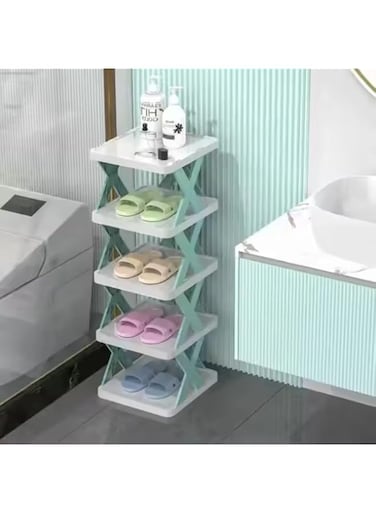 Zalcoon Multifunctional Free Standing Shoes Rack, 5 Tiers Stackable, Easy Clean Shoe Tower Shelf, 5 Tiers