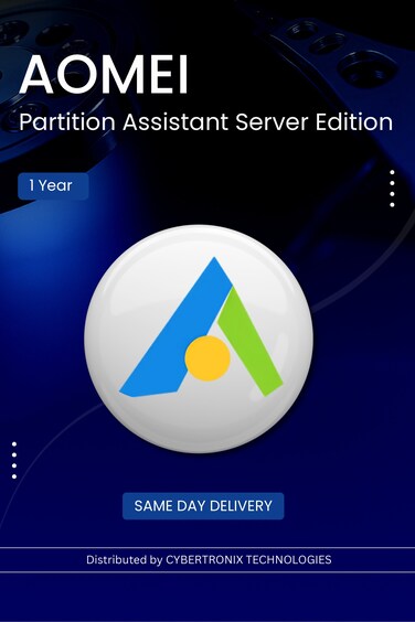 AOMEI Partition Assistant Server Edition    1 Year   Digital License   SAME DAY DELIVERY