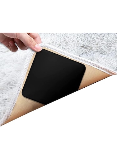 Goodern 8Pcs Rug Grippers,Washable Anti-Slip Carpet Sticker,Double Sided Anti Curling Reusable Rug Pad Rug Grippers,Strong Sticky Anti Curling Mat for Hardwood Floors Carpets Floor Mats-Square