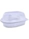 Plastic Disposable Chicken Tray with Microwave Clear Lid for Full Chicken, Pack of 12