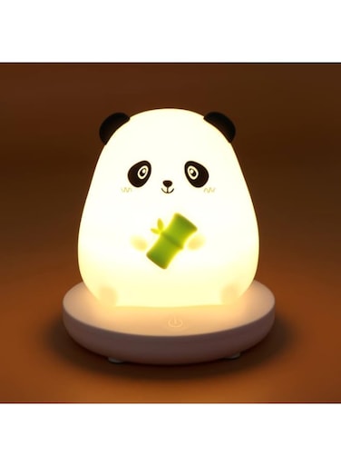 LED Children Night Light, Cute Panda Night Light Soft Silicone Night Light with Touch Sensor, Protable Led Animal Silicone Kids Lamp USB Rechargeable Bedside Lamp for Room Desk Decor Birthday (Panda)