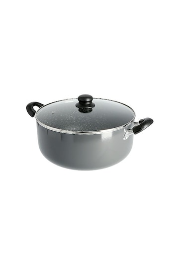 DC1572 24cm Non-Stick Casserole Stock Pot with Glass Lid
