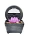 Desktop Fountain Waterfall, Portable Feng Shui Zen Meditation Fountain with LED Light, Indoor Waterfall Ornament Crafts with River Rocks Desk Decoration Gift for Home