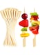 Bamboo Skewers for Appetizers,Cocktail Picks Fancy Toothpicks for Appetizers, Flat Paddle Wooden Skewers Food Sticks for Party Drinks Fruit BBQ Accessories