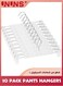 Closet Clothes Hanger,10 Pack Pants Hangers With 360&deg; Swivel Hooks,Space Saving Skirt Hangers With Adjustable Non-Slip Clips,Sturdy Plastic Hanger For Coats Dresses Shorts Trouser More,White