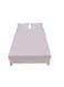Smart Fitted Bed Sheet Plain Cotton Bed Sheet with 2 Pillow Covers Light Gray
