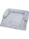 PETPASS Pet Sofa Protector for Dog with Neck Bolster, Plush Dog Bed and More for Cats, Universal Pet Furniture Sofa Bed Cover, Anti-Slip Detachable and Washable - Grey