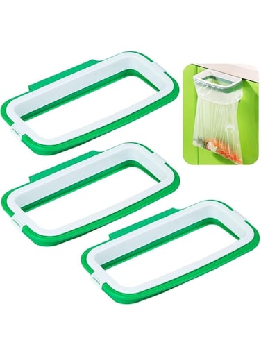 Hanging Rubbish Bag Holder, Portable Garbage Bags Rack,rubbish Bags Storage Rack Portable Practical Rubbish Bin for Cabinet Reusable Hanging Rubbish Bag Stand for Storage of Kitchen Waste,3pcs