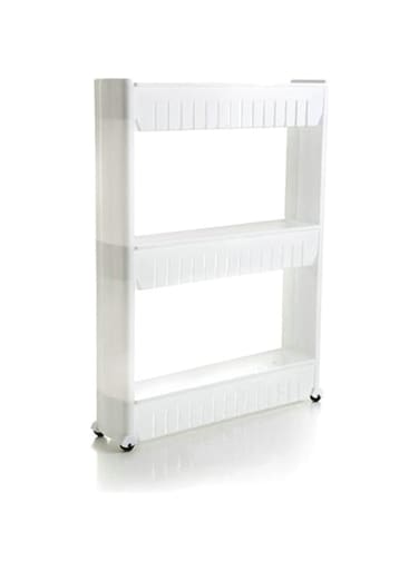 Dubai Gallery 3-Tier Portable Trolley Rack White