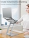 tounee Laptop Stand for Desk Adjustable Height, Telescopic Computer Stand with Pull Out Design Ergonomic Laptop Riser Fits All Laptops 10-17" (Silver)
