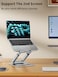 tounee Laptop Stand for Desk Adjustable Height, Telescopic Computer Stand with Pull Out Design Ergonomic Laptop Riser Fits All Laptops 10-17" (Silver)
