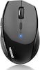 TECKNET Bluetooth Mouse, 4800 DPI Wireless Mouse, 2-Year Battery 6 Adjustable DPI, 6 Buttons Compatible with Laptop/Windows/Computer - Black