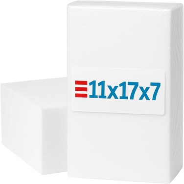 CRAFT MAGIC 1 Large Craft Foam Block - 11X17X7 Eps Polystyrene Blocks For Crafting, Modeling, Art Projects And Floral Arrangements Sculpting Diy School &amp; Home
