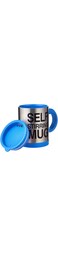 ECVV Self Stirring Mug- Reusable Auto Mixing Cup with Travel Lid for Protein Mix, Bulletproof Coffee, Chocolate Milk, Hot Cocoa (BLUE)