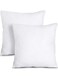 2-Piece Decorative Throw Pillow Insert For Sofa, Chair, Bedroom, Living Room And Car Fabric White 40x40cm