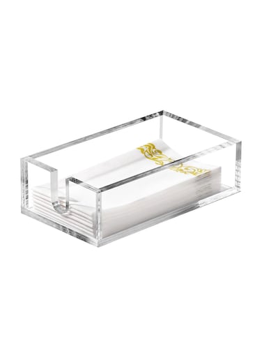 Acrylic Napkin Holder, Clear Modern Design Guest Towel Holder Tray for Bathroom, Acrylic Hand Towel Holder for Bathroom, Kitchen, Acrylic Tray Perfect for Paper Hand Towels &amp; Bathroom Accessories