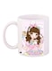 Anime Girl Printed Coffee Mug White/Pink/Brown