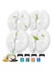 Cat Water Fountain Filters for 84oz/2.5L Stainless Steel Pet Fountain and 67oz/2.0L Plastic Cat Drinking Fountain, 4 Pack Pet Replacement Filters with 4 Pre-Filter Sponges (&lrm;White, SMALL)