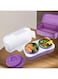 TAPIT Kids Lunch Box For School,Leakproof Lunch Container with Insulated Bag for School &amp; Office 304 Stainless Steel Lunch Box Bento Box (Purple-2 * 400ml)