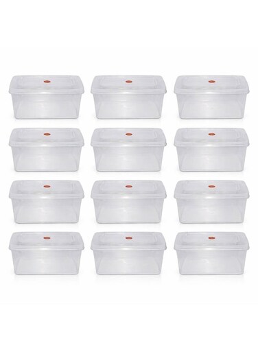 Deluxe Plastic Storage Container Set &acirc;&euro;&ldquo; 12 Pieces   Airtight Dates Storage Containers   BPA-Free Food Storage Boxes   Keeps Dates Fresh   Multipurpose Kitchen Organizer-111