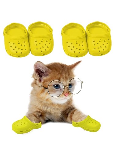 TiKToK Cute Cat Crocs Candy Color Cat Sandals Only for Cats, Pet Decorative Crocs for Small Cats and Dogs Photo Shoot