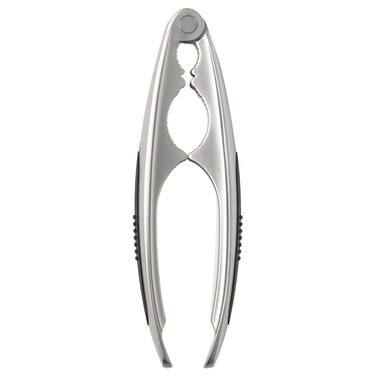 Nutcracker / Seafood Cracker, Nickel-Plated Steel with Black Grip