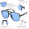 FEISEDY Retro Square Sunglasses Women Men 70s Vintage Trendy Plastic Frame Sun Glasses B2835