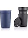 Hans Larsen SAVONA Premium Ceramic Tumbler with Recycled Protective Sleeve, 12oz (360ml) (Black)