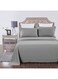 4 Pieces Soft Breathable Queen Sheet Set - Includes 1 Fitted Sheet (150cm x 200cm) with 40cm Deep Pocket, 1 Flat Sheet (230cm x 260cm) and 2 Standard Pillowcases (50cm x 75cm), Fade and Stain Resistant, Grey