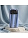 MOBCOS iPhone 17 Pro Max Blue Striped Premium Case Compatible with Hybrid Dual-Layer Hard Shell + Silicone Protection - Scratch-Resistant Shockproof Mobile Cover