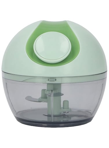 Sorandy Manual Food Chopper, Multi Function Food Processor Vegetable Chopper, Portable Hand Pull Garlic Mixer Mincer Onion Cutter for Peppers Carrots Gingers Nuts Herbs, Indian Cooking (Light Green)